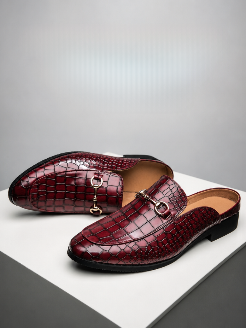 Maison Lalla | Mules Elbert Grabado Cocodrilo