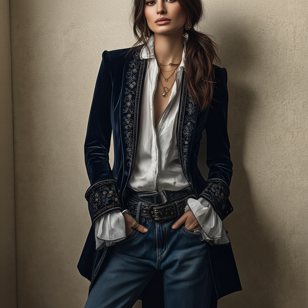 Maison Lalla | Abrigo Nurvea de Terciopelo