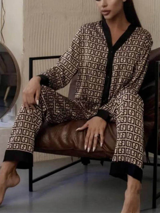 Maison Lalla | Pijama de 2 Piezas con Estampado de Cuadros Patchwork