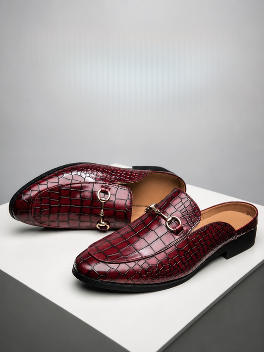 Maison Lalla | Mules Elbert Grabado Cocodrilo