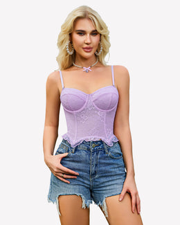Maison Lalla | Bralette Corsé Bustier de Encaje con Aro