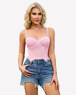 Maison Lalla | Bralette Corsé Bustier de Encaje con Aro
