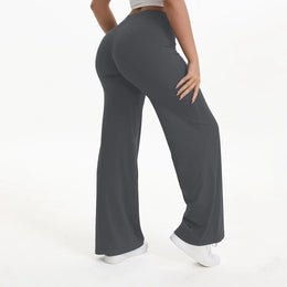 Maison Lalla | Pantalón Recto Deportivo de Cintura Media