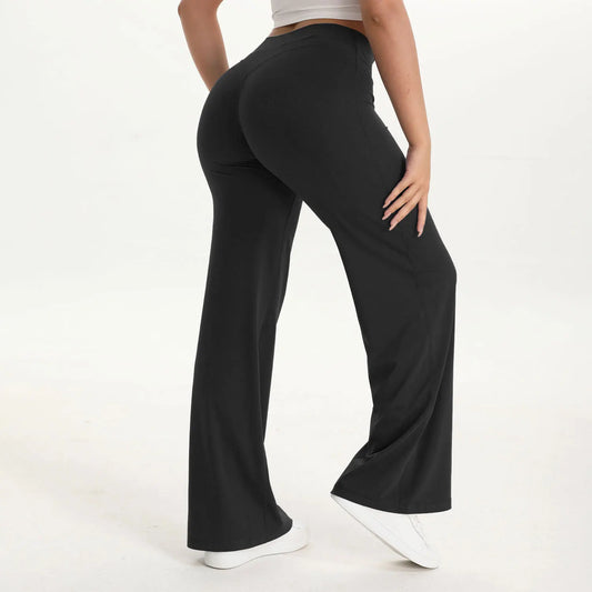 Maison Lalla | Pantalón Recto Deportivo de Cintura Media