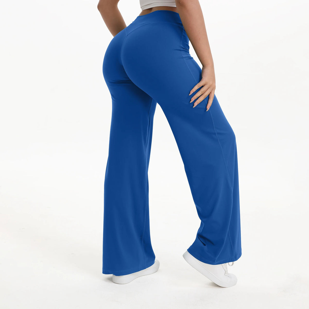 Maison Lalla | Pantalón Recto Deportivo de Cintura Media