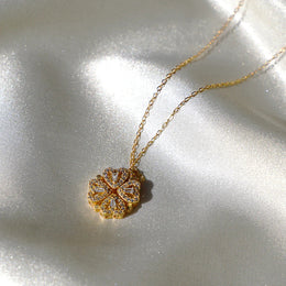 Rosa eterna e collana "A Mia Figlia"