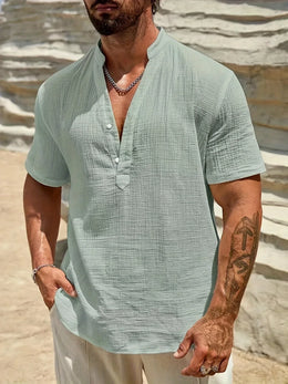 Maison Lalla | Camisa Mao Manga Corta
