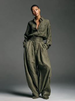 Maison Lalla | Conjunto Camisa y Pantalón Ancho