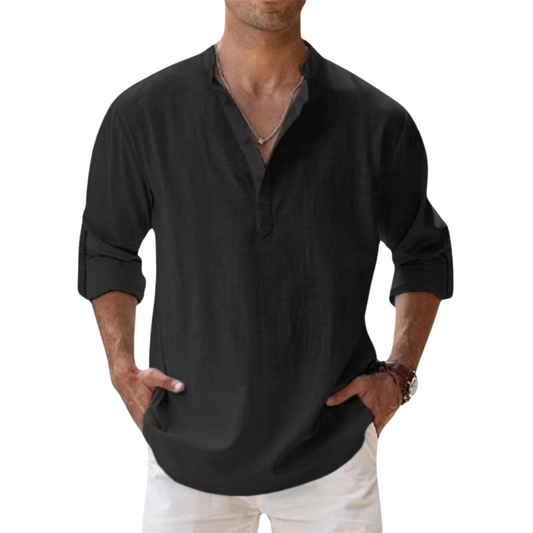 Maison Lalla | Camisa Henley en Algodón