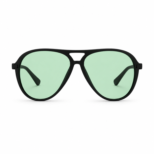 Occhiali Lunimarina Nero / Verde — Maison Lalla