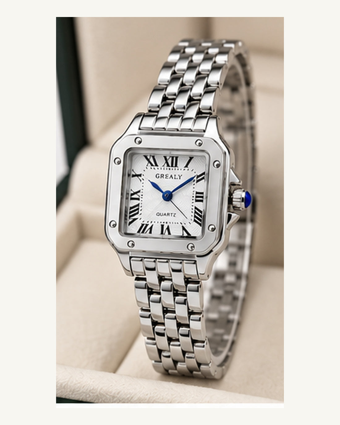Orologio rettangolare Argento Maison Lalla