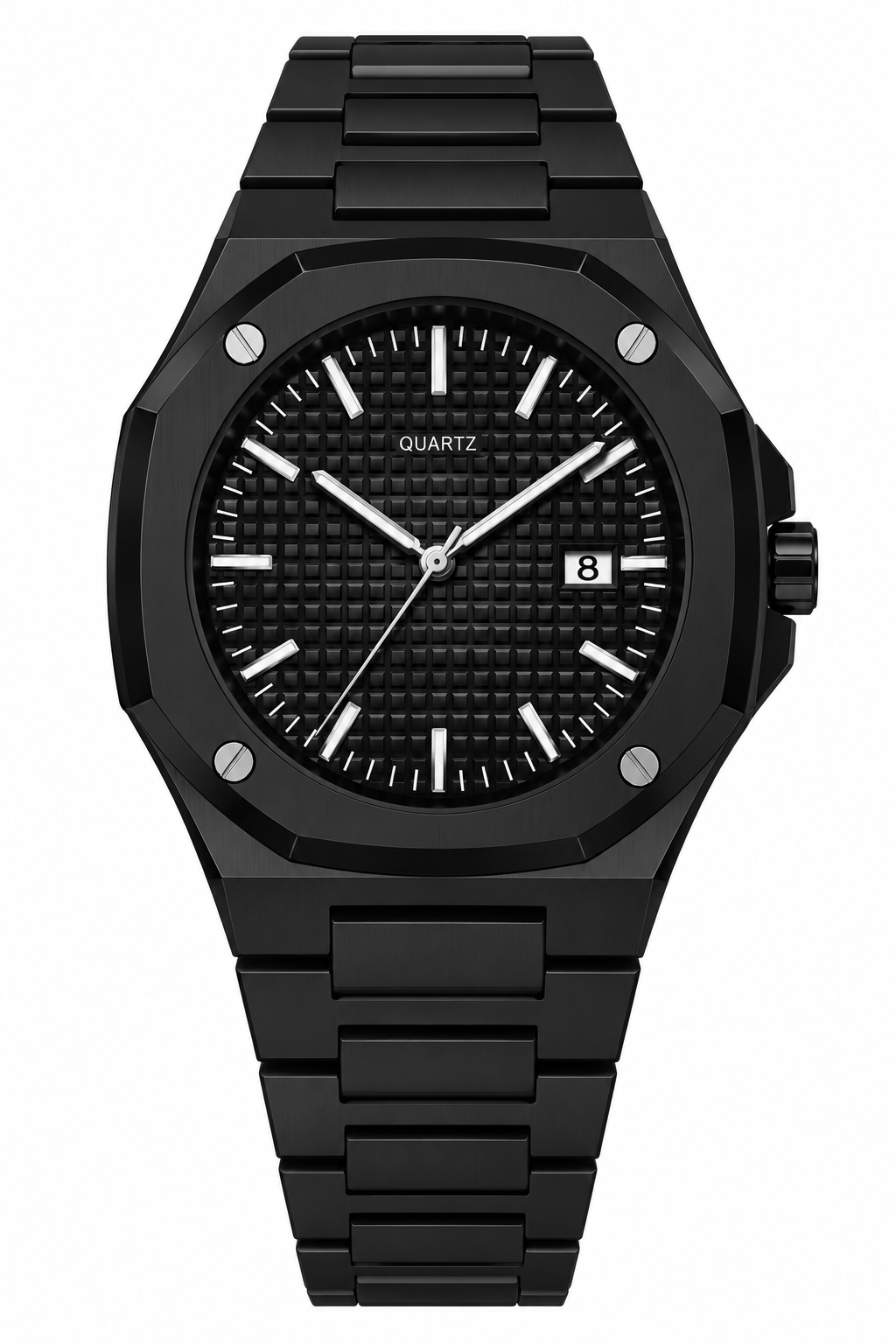 Orologio da uomo Maison Lalla nero e argento con quadrante al quarzo